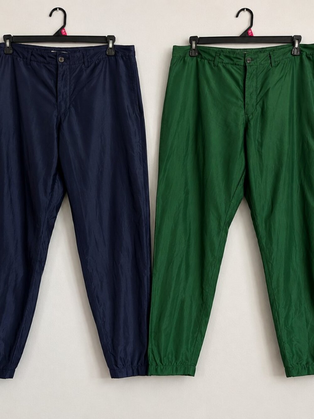 Vintage 100% Silk Lounge Pants Bundle Green & Black Casanova Italy Lined Size L